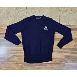 New York Rangers V-Neck Knit Sweater Rohan Sz M 1980s